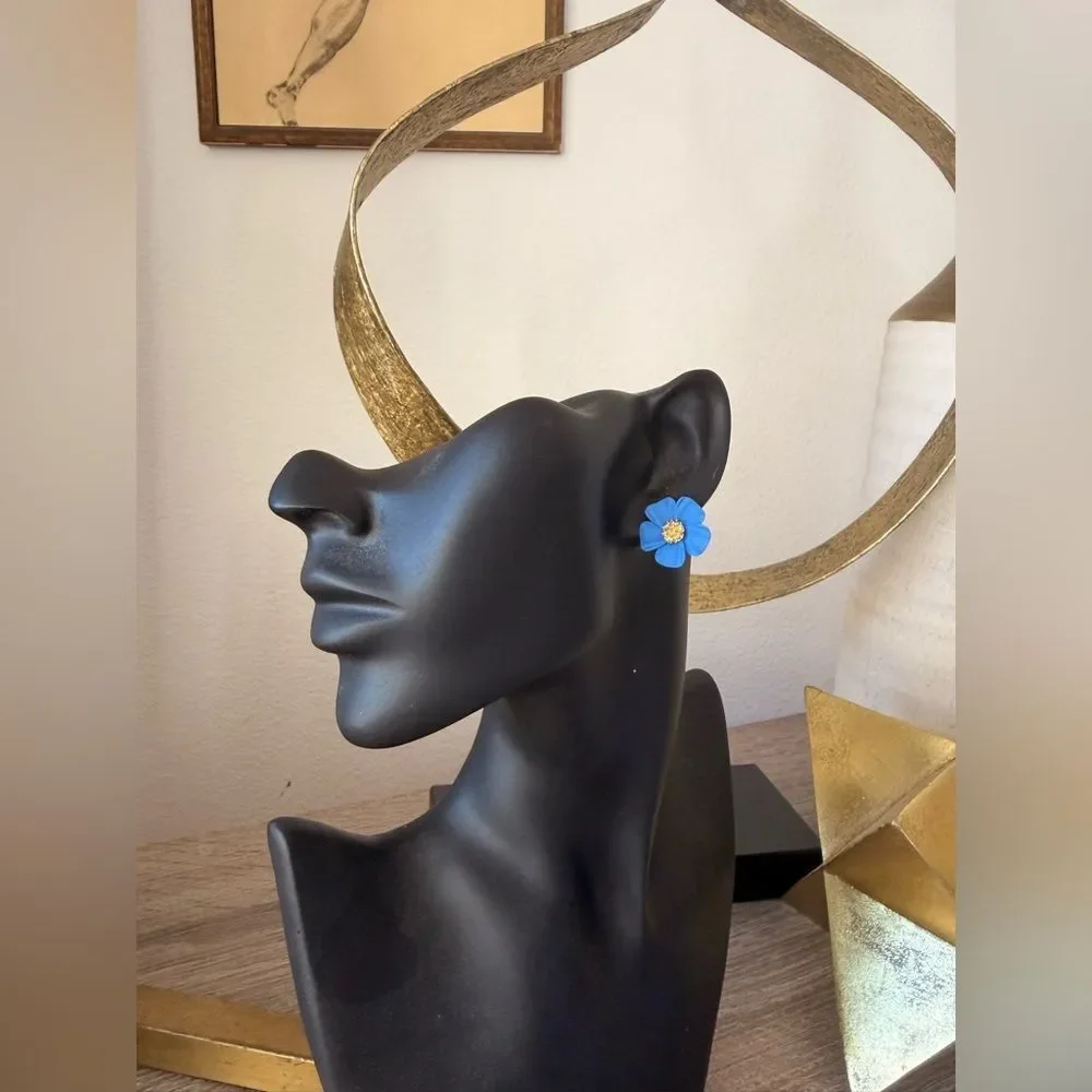 Blue Flower Earrings N1181